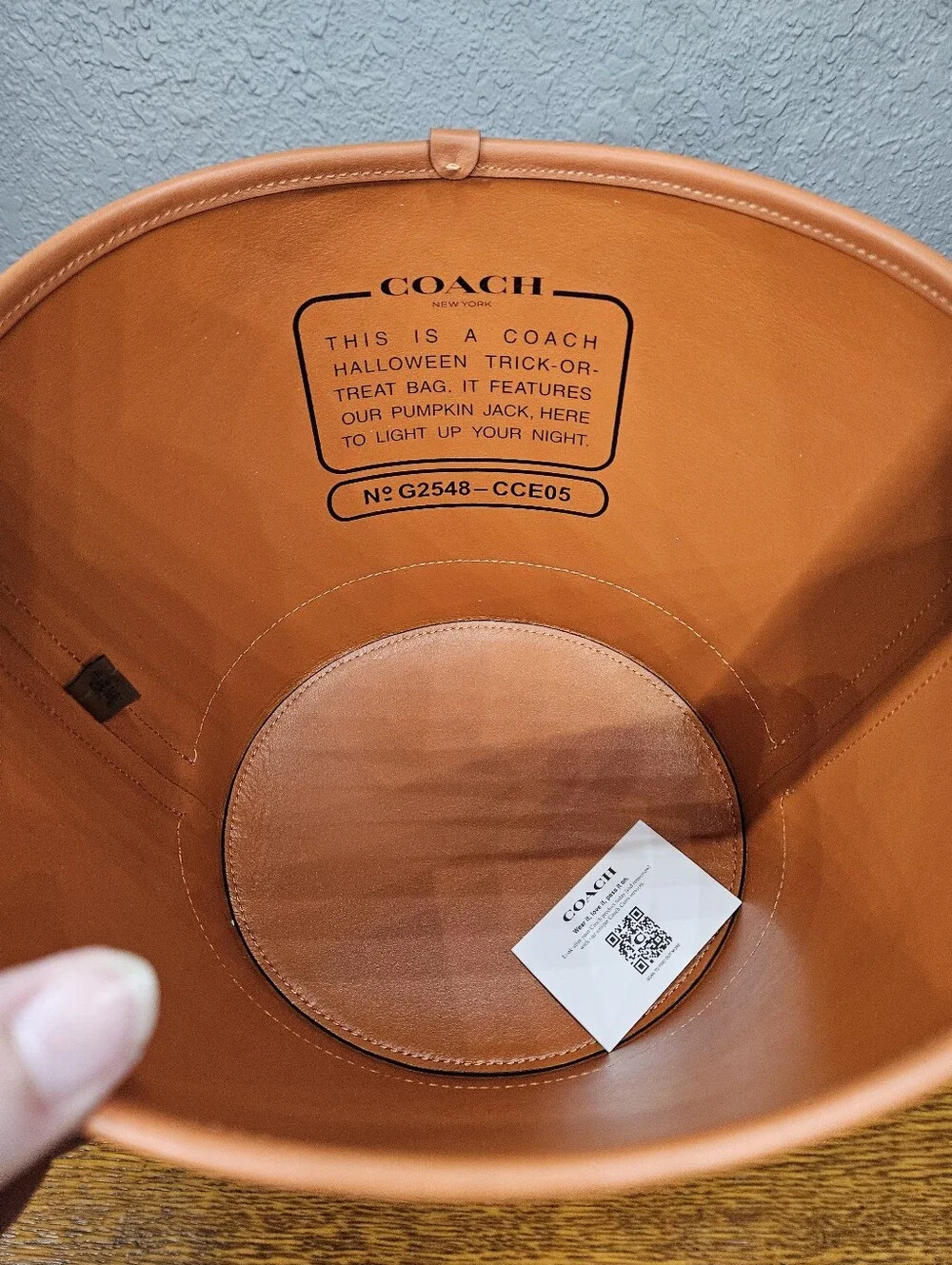 Coach Trick Or Treat Bucket With Halloween Pumpkin In Regenerative Cotton